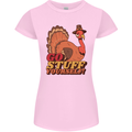 Stuff Yourself Funny Vegetarian Vegan Turkey Womens Petite Cut T-Shirt Light Pink