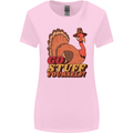 Stuff Yourself Funny Vegetarian Vegan Turkey Womens Wider Cut T-Shirt Light Pink