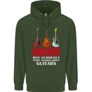 Suddenly Start Talking About Guitars Funny Childrens Kids Hoodie Forest Green