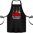 Suddenly Start Talking About Guitars Funny Cotton Apron 100% Organic Black