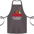 Suddenly Start Talking About Guitars Funny Cotton Apron 100% Organic Dark Grey