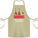 Suddenly Start Talking About Guitars Funny Cotton Apron 100% Organic Khaki