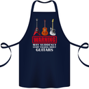 Suddenly Start Talking About Guitars Funny Cotton Apron 100% Organic Navy Blue