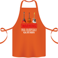 Suddenly Start Talking About Guitars Funny Cotton Apron 100% Organic Orange