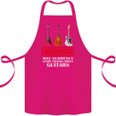 Suddenly Start Talking About Guitars Funny Cotton Apron 100% Organic Pink