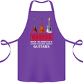 Suddenly Start Talking About Guitars Funny Cotton Apron 100% Organic Purple