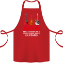 Suddenly Start Talking About Guitars Funny Cotton Apron 100% Organic Red