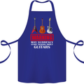 Suddenly Start Talking About Guitars Funny Cotton Apron 100% Organic Royal Blue