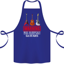 Suddenly Start Talking About Guitars Funny Cotton Apron 100% Organic Royal Blue