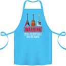 Suddenly Start Talking About Guitars Funny Cotton Apron 100% Organic Turquoise
