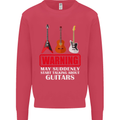 Suddenly Start Talking About Guitars Funny Kids Sweatshirt Jumper Heliconia