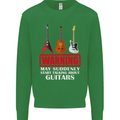 Suddenly Start Talking About Guitars Funny Kids Sweatshirt Jumper Irish Green