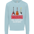 Suddenly Start Talking About Guitars Funny Kids Sweatshirt Jumper Light Blue