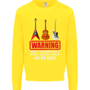 Suddenly Start Talking About Guitars Funny Kids Sweatshirt Jumper Yellow