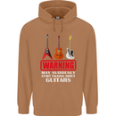 Suddenly Start Talking About Guitars Funny Mens 80% Cotton Hoodie Caramel Latte