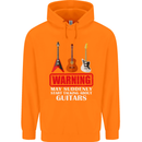 Suddenly Start Talking About Guitars Funny Mens 80% Cotton Hoodie Orange