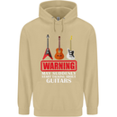 Suddenly Start Talking About Guitars Funny Mens 80% Cotton Hoodie Sand