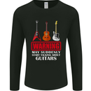 Suddenly Start Talking About Guitars Funny Mens Long Sleeve T-Shirt Black
