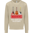 Suddenly Start Talking About Guitars Funny Mens Sweatshirt Jumper Sand