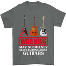 Suddenly Start Talking About Guitars Funny Mens T-Shirt Cotton Gildan Charcoal