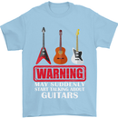 Suddenly Start Talking About Guitars Funny Mens T-Shirt Cotton Gildan Light Blue
