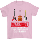 Suddenly Start Talking About Guitars Funny Mens T-Shirt Cotton Gildan Light Pink