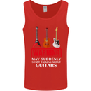 Suddenly Start Talking About Guitars Funny Mens Vest Tank Top Red