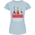 Suddenly Start Talking About Guitars Funny Womens Petite Cut T-Shirt Light Blue