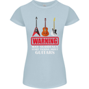 Suddenly Start Talking About Guitars Funny Womens Petite Cut T-Shirt Light Blue