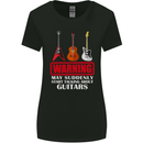 Suddenly Start Talking About Guitars Funny Womens Wider Cut T-Shirt Black
