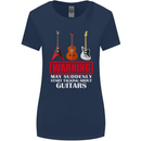Suddenly Start Talking About Guitars Funny Womens Wider Cut T-Shirt Navy Blue