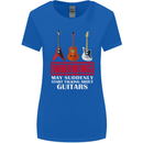Suddenly Start Talking About Guitars Funny Womens Wider Cut T-Shirt Royal Blue