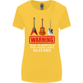 Suddenly Start Talking About Guitars Funny Womens Wider Cut T-Shirt Yellow