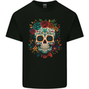 Sugar Skull DOTD Day of the Dead Kids T-Shirt Childrens Black