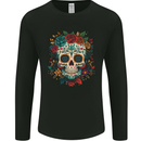 Sugar Skull DOTD Day of the Dead Mens Long Sleeve T-Shirt Black