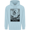 Sumo Wrestler Drummer Drumming Drum Childrens Kids Hoodie Light Blue