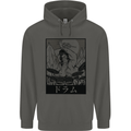 Sumo Wrestler Drummer Drumming Drum Childrens Kids Hoodie Storm Grey