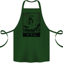 Sumo Wrestler Drummer Drumming Drum Cotton Apron 100% Organic Forest Green