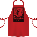 Sumo Wrestler Drummer Drumming Drum Cotton Apron 100% Organic Red