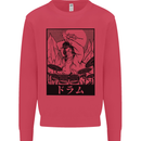 Sumo Wrestler Drummer Drumming Drum Kids Sweatshirt Jumper Heliconia