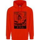 Sumo Wrestler Drummer Drumming Drum Mens 80% Cotton Hoodie Bright Red