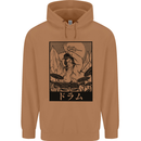 Sumo Wrestler Drummer Drumming Drum Mens 80% Cotton Hoodie Caramel Latte