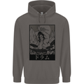 Sumo Wrestler Drummer Drumming Drum Mens 80% Cotton Hoodie Charcoal