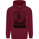 Sumo Wrestler Drummer Drumming Drum Mens 80% Cotton Hoodie Maroon