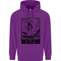 Sumo Wrestler Drummer Drumming Drum Mens 80% Cotton Hoodie Purple