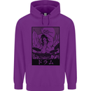 Sumo Wrestler Drummer Drumming Drum Mens 80% Cotton Hoodie Purple