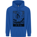 Sumo Wrestler Drummer Drumming Drum Mens 80% Cotton Hoodie Royal Blue