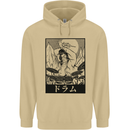 Sumo Wrestler Drummer Drumming Drum Mens 80% Cotton Hoodie Sand