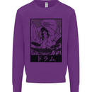 Sumo Wrestler Drummer Drumming Drum Mens Sweatshirt Jumper Purple