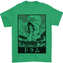 Sumo Wrestler Drummer Drumming Drum Mens T-Shirt Cotton Gildan Irish Green